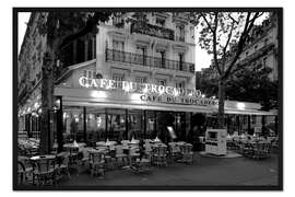 Gerahmter Kunstdruck Straßencafé in Paris, Frankreich