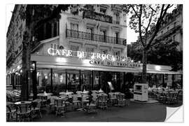 Selvklebende plakat Street cafe i Paris, Frankrike