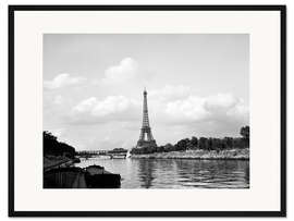 Gerahmter Kunstdruck Eiffelturm an der Seine