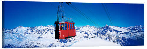 Canvas print Cable car to Gemsstock, Switzerland