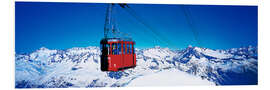 Hartschaumbild Seilbahn zum Gemsstock, Schweiz