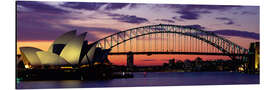 Aluminium print Sunset over the harbor of Sydney, Australia