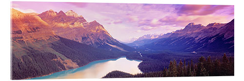 Akrylglastavla Pastellnyanser på Peyto Lake i Kanada