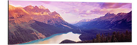 Tableau en aluminium Nuances pastel sur le lac Peyto au Canada