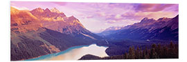 Obraz na PCV Pastel shades on Peyto Lake in Canada