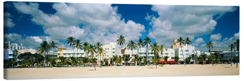 Leinwandbild Strandhotels in Miami