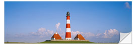 Selvklebende plakat Lighthouse Westerheversand