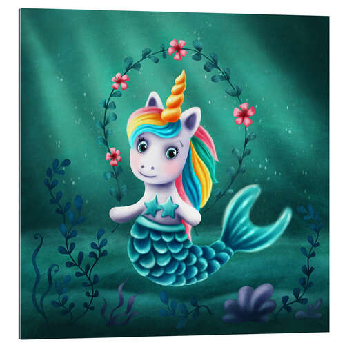 Gallery print Little mermaid unicorn