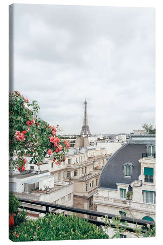 Canvas print Balkon uitzicht op Parijs