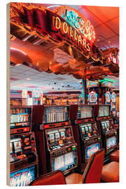 Wood print Slot machines in Las Vegas