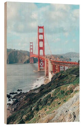 Stampa su legno Golden Gate Bridge, San Francisco