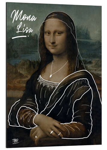 Tableau en aluminium Mona Lisa illustration