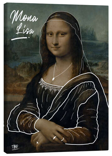 Tableau sur toile Mona Lisa illustration