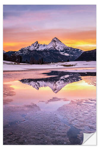 Wall sticker Sunrise at Watzmann