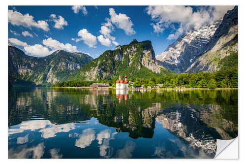 Sticker mural Église St-Barthélemy, Königssee