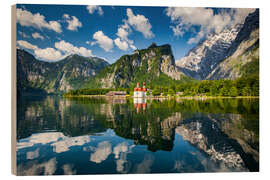 Hout print St. Bartholomä am Königssee