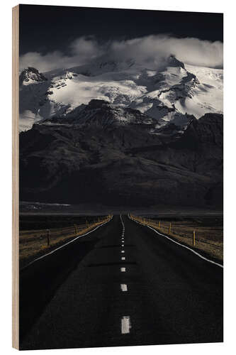 Wood print Iceland Glacier