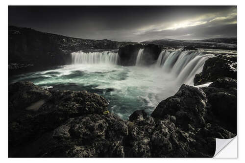 Wall sticker Godafoss waterfall in Iceland