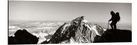 Aluminiumtavla Climber at Grand Teton, USA