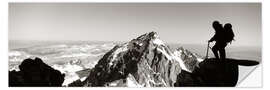 Selvklebende plakat Climber at Grand Teton, USA