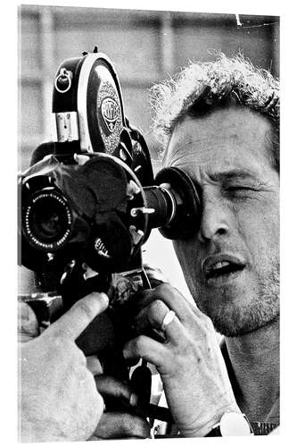 Acrylic print Paul Newman with Camera