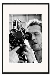 Gerahmter Kunstdruck Paul Newman mit Kamera
