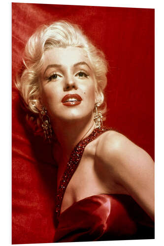 Foam board print Marilyn Monroe - red dress