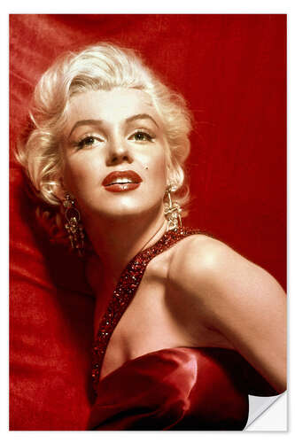 Wandsticker Marilyn Monroe - rotes Kleid