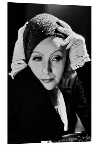 Galleriprint Greta Garbo med cap