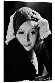 Magnettafel Greta Garbo mit Kappe