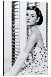 Magnettafel Audrey Hepburn im Blumen-Kleid