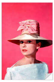 Wandsticker Audrey Hepburn - pink