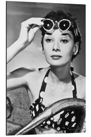 Magnettafel Audrey Hepburn mit Sonnenbrille