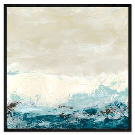 Gerahmter Kunstdruck Küstenströmung II