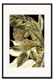Gerahmter Kunstdruck Stillleben mit tropischen Blättern VI