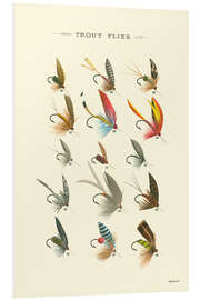 Foam board print Trout Flies I