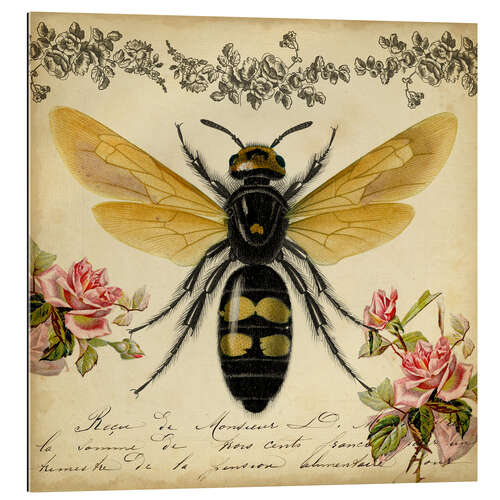 Gallery Print Biene im Rosengarten I