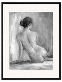 Gerahmter Kunstdruck Figur in Schwarz &amp; Weiß I