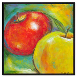 Gerahmter Kunstdruck Abstrakte Früchte - Äpfel IV