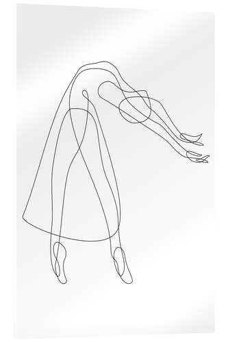 Stampa su vetro acrilico Ballerino di danza classica - Lineart