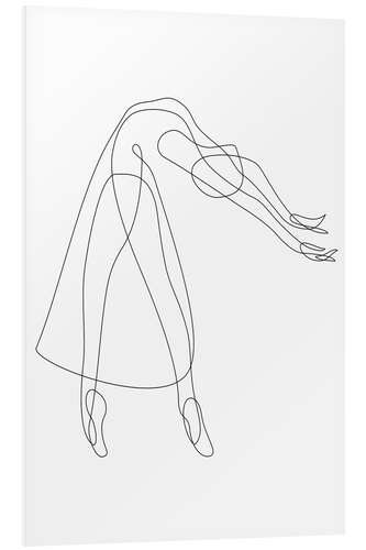 PVC print Ballet Dancer - Lineart