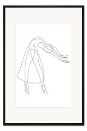 Gerahmter Kunstdruck Balletttänzerin - Lineart