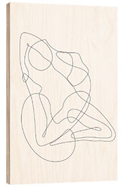 Holzbild Yoga-Dame - Linart