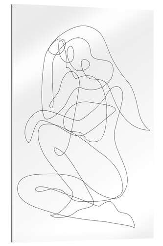 Gallery print Thinking woman - lineart