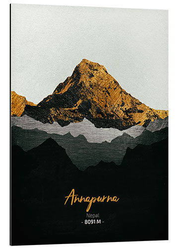 Aluminium print Annapurna