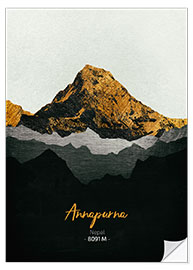 Selvklebende plakat Annapurna