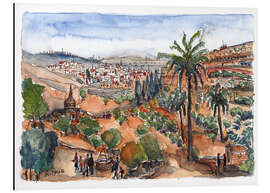 Magnettafel Blick ins Kidrontal, Jerusalem