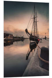 Foam board print Wismar harbor I