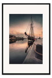 Gerahmter Kunstdruck Wismar Hafen I