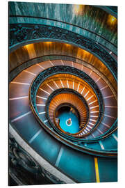 Tableau en aluminium Escalier en colimaçon au Vatican, Rome